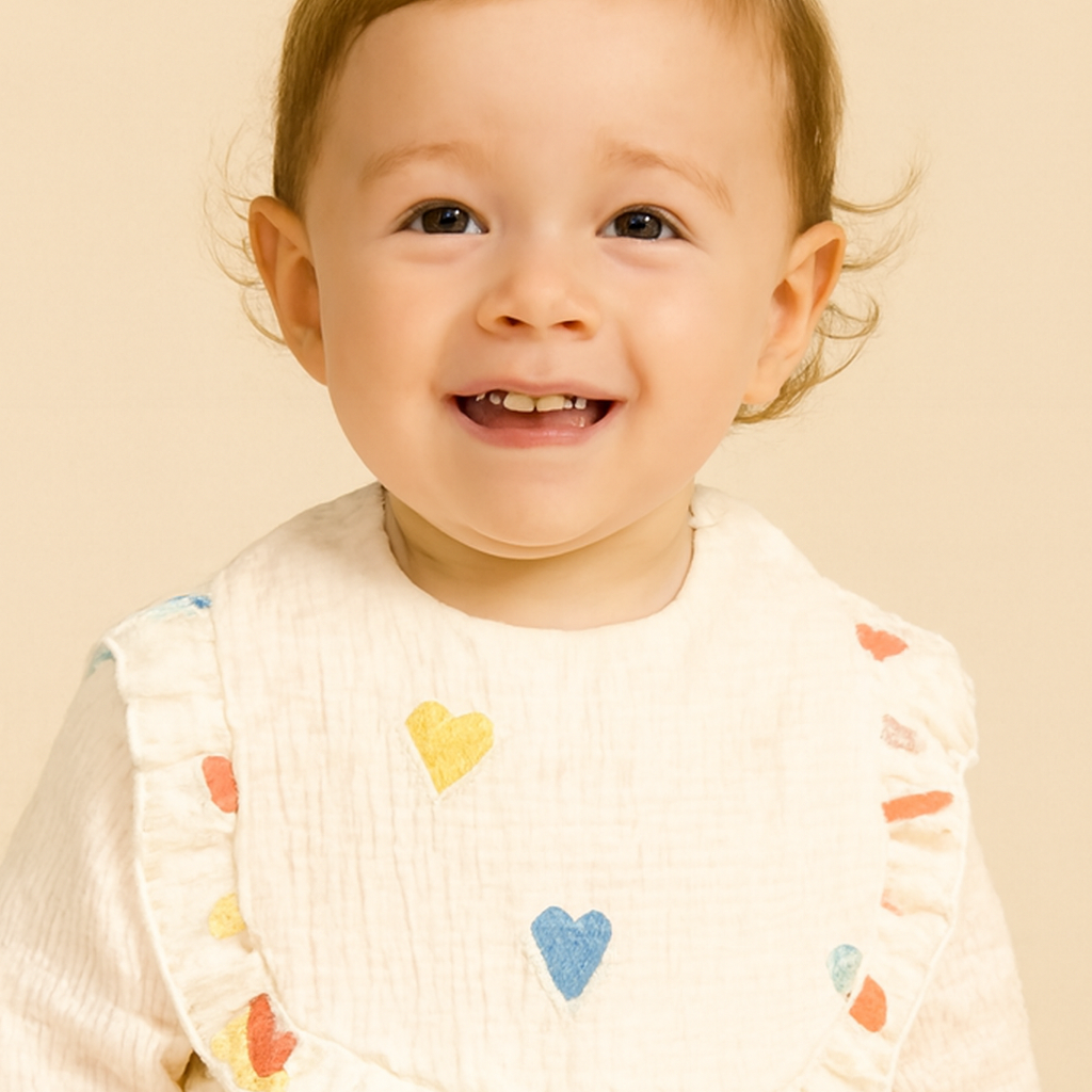 Boho Muslin Bibs for Baby Girls