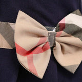 Bow Boho Dress Navy Blue