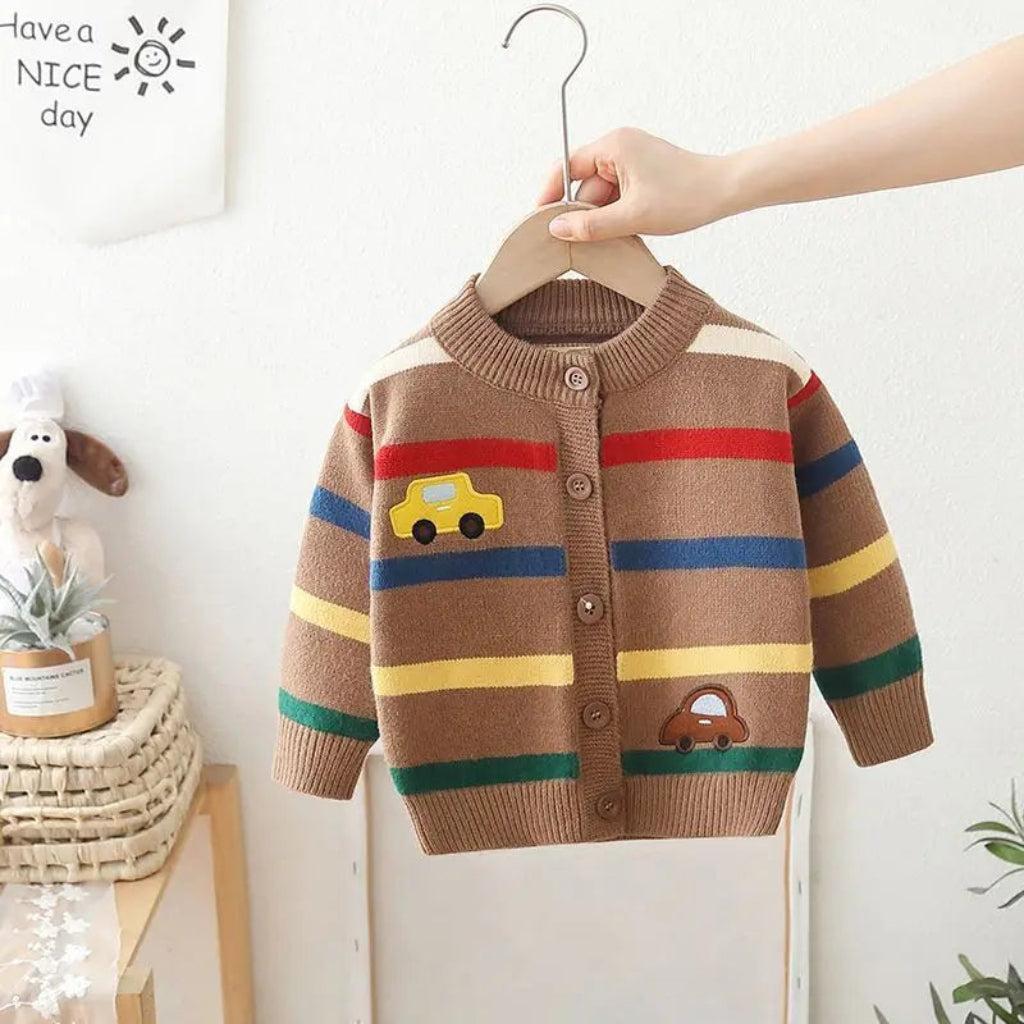 Boys' Cars Cardigan with Straps