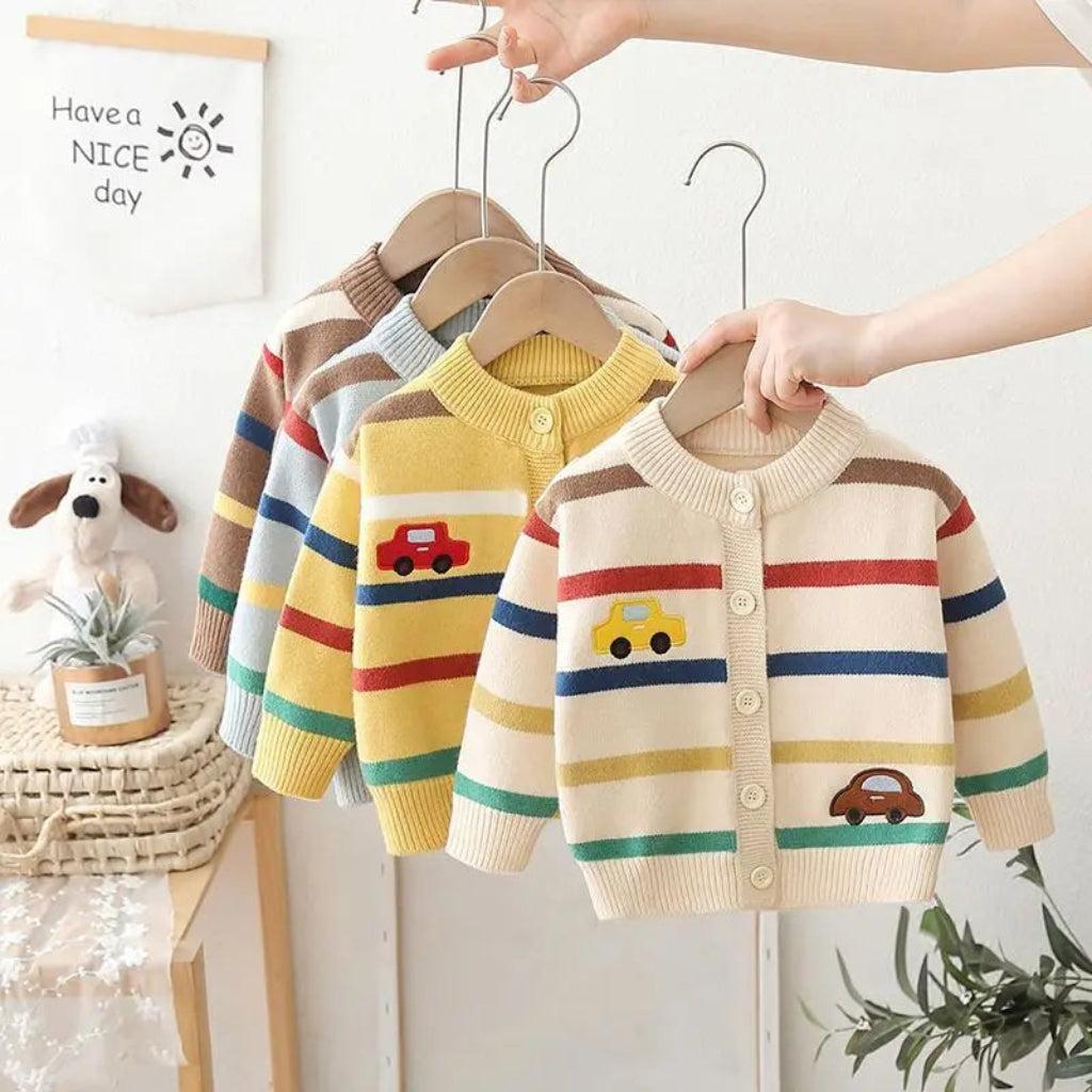 Boys' Cars Cardigan with Straps