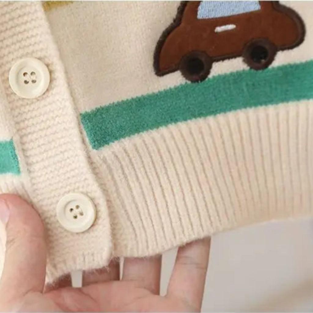 Boys' Cars Cardigan with Straps