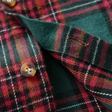 Boys’ Christmas Plaid Shirt with Maroon Suspender Pants