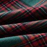 Boys’ Christmas Plaid Shirt with Maroon Suspender Pants