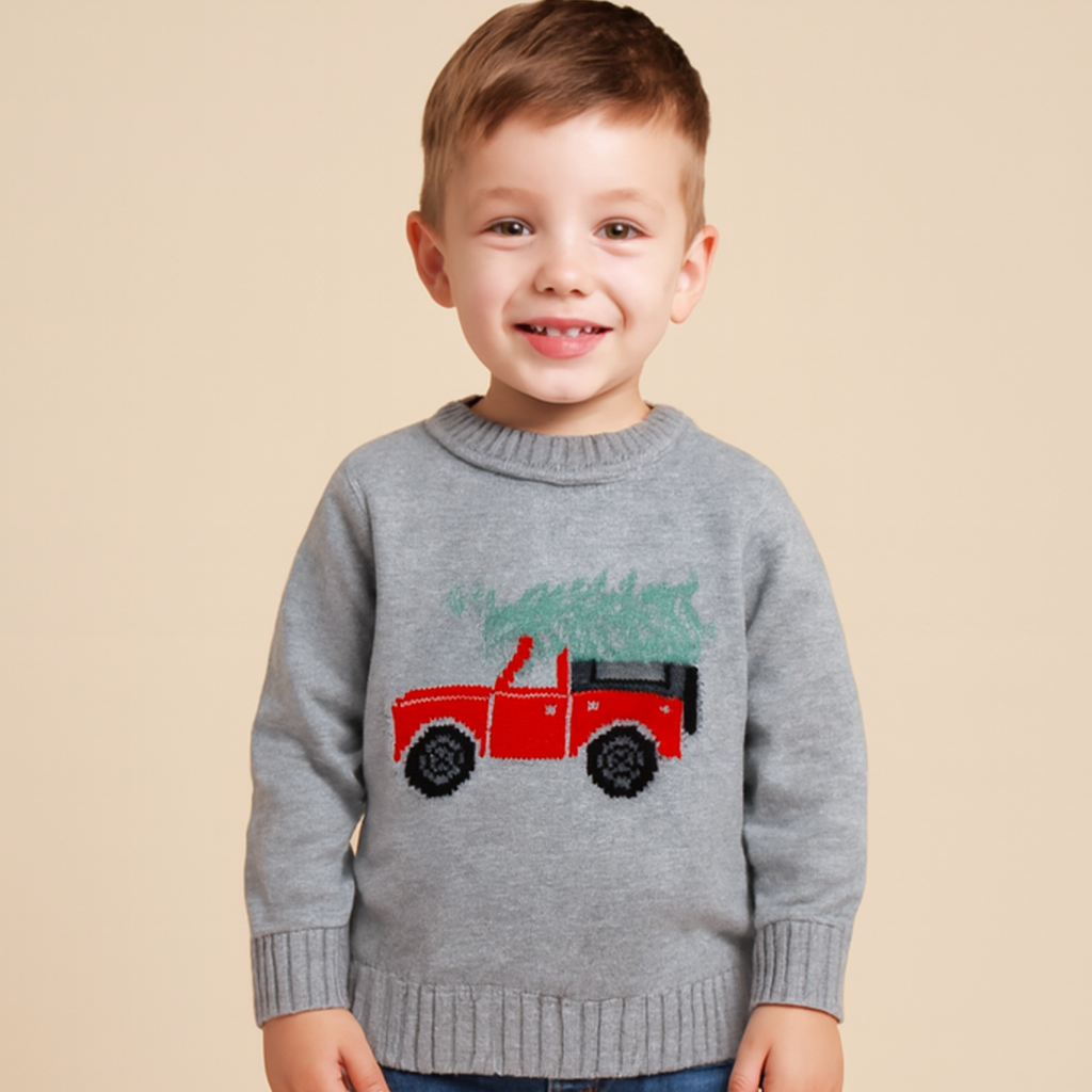 Boys' Christmas Truck Sweater