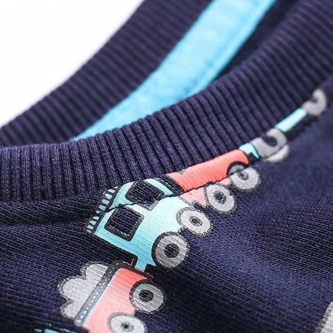 Boys' Cotton Sweatshirts with Trucks
