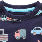 Boys' Cotton Sweatshirts with Trucks
