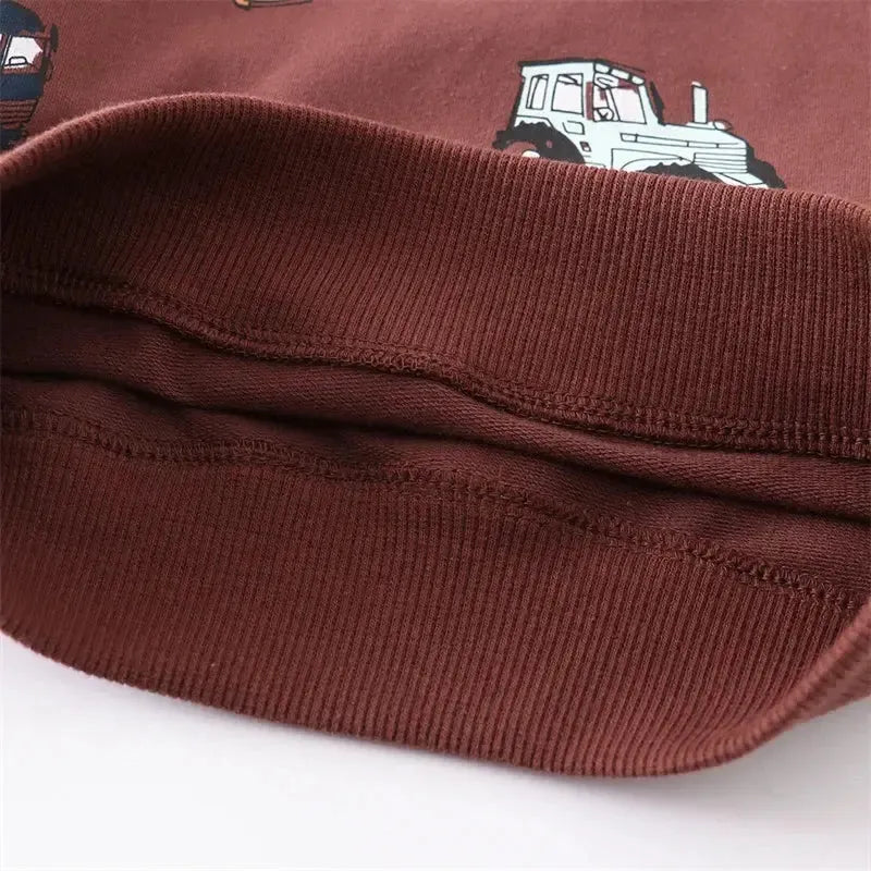 Boys' Cotton Sweatshirts with Trucks