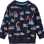 Boys' Cotton Sweatshirts with Trucks