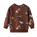 Boys' Cotton Sweatshirts with Trucks