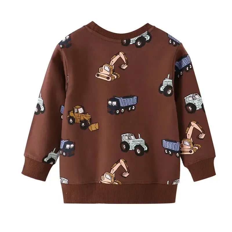 Boys' Cotton Sweatshirts with Trucks