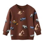 Boys' Cotton Sweatshirts with Trucks