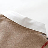 Boy's Plaid Sweater with Removable Collar