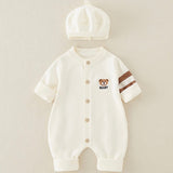 Teddy Bear Baby & Toddler Romper with Hat