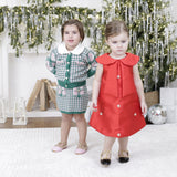 Festive Party Girl Dress with Charms