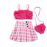 3-Piece Girls' Matching Set with Purse