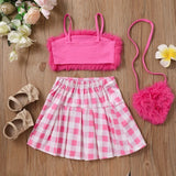 3-Piece Girls' Matching Set with Purse