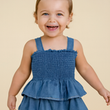 Denim Cotton Baby Girl Bodysuit