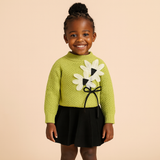 Ensemble cardigan et jupe en coton tricoté pour tout-petit