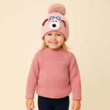 Bonnet / chapeau unisexe brodé en laine d'hiver