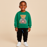 Conjunto de algodón con oso para niño