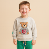 Conjunto de algodón con oso para niño