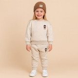 Conjunto de sudadera y pantalón con diseño de oso de Los Ángeles para bebé niño pequeño