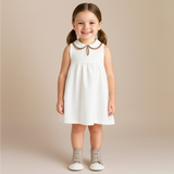 Robe Cecilia en coton biologique blanc