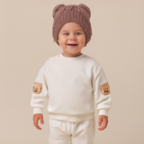 Ensemble sweat-shirt et pantalon de survêtement unisexe à manches ours