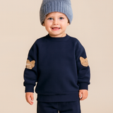 Ensemble sweat-shirt et pantalon de survêtement unisexe à manches ours