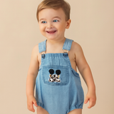 Barboteuse unisexe en jean pour bébé et tout-petit