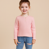 Ensemble pantalon en jean et haut rose pour fille