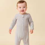 Organic Cotton Double Zipper Baby Romper