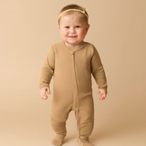 Organic Cotton Double Zipper Baby Romper
