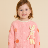 Pull à pois en tricot pour fille