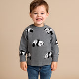 Little Boys' Knit Cotton Panda Sweater / Pullover