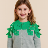 Cardigan unisexe queue de dinosaure pour enfant 