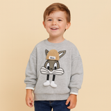 Ensemble cardigan et jupe en coton tricoté pour tout-petit