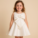 White Sicily Flower Girl Dress