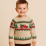 Pull camion de Noël pour garçon