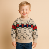 Boys' Cozy Bear & Heart Knit Sweater
