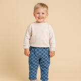 Unisex Checkered Denim Pants