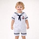 Barboteuse unisexe pour bébé, motif marin