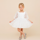 Flower Girl Dress with Butterfly Accents