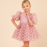 Flower Girl Dress with Butterfly Accents
