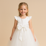 FLOWER GIRL Dress With a Fluttery Tulle Skirt