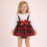 Red Plaid Christmas Themed Romper