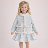 Snow Club Plush Chic Coat & Skirt Set
