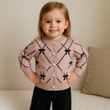 Knit Cotton Girls' Set with Pearls