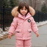 Unisex Winter 2-Piece Ski Snowsuit Puffer Jacket and Pants Set