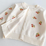 Cherry Button Down Little Girls' Cardigan